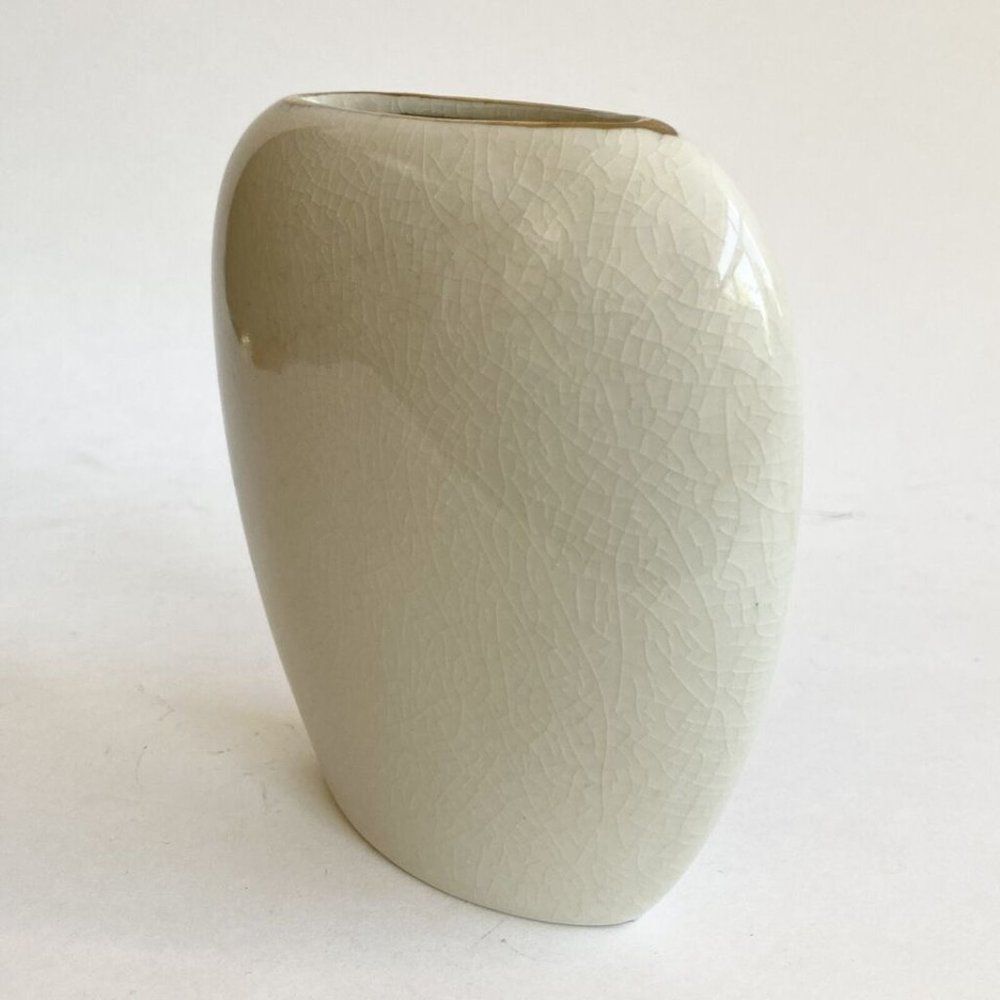 Vintage Asian Japanese Vase Porcelain Flower Cart Cream Pink Small Made in Japan - Picture 3 of 16